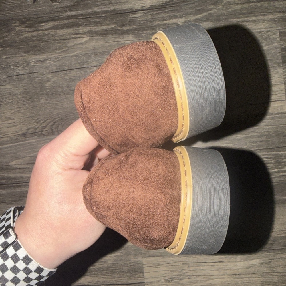Taryn by Taryn Rose Penny Loafers Lug Sole 8.5 Brown Suede Slip On Comfort Shoe - Picture 7 of 9